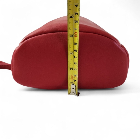 THE TREND Mini leather backpack with double compartment red - Picture 16 of 16